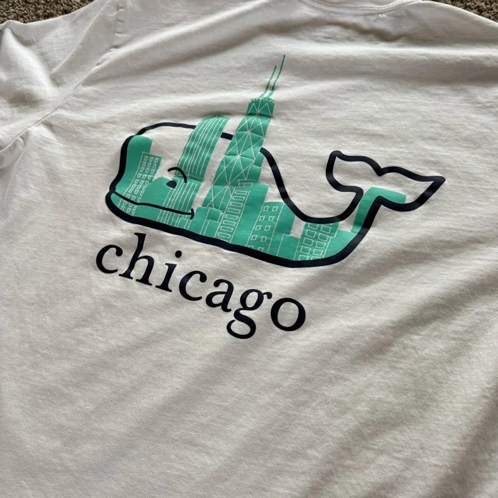 Vineyard Vines Chicago White Long Sleeve Tee - Picture 6 of 6